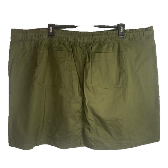 Croft & Barrow Olive Green Drawstring Mini Skirt NWT Size 4X - Picture 4 of 10